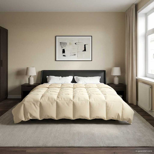Creme Sommerdecke 200x220 cm Mikrofaser