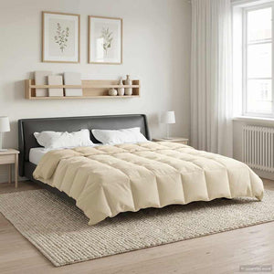 Creme Sommerdecke 220x240 cm Mikrofaser