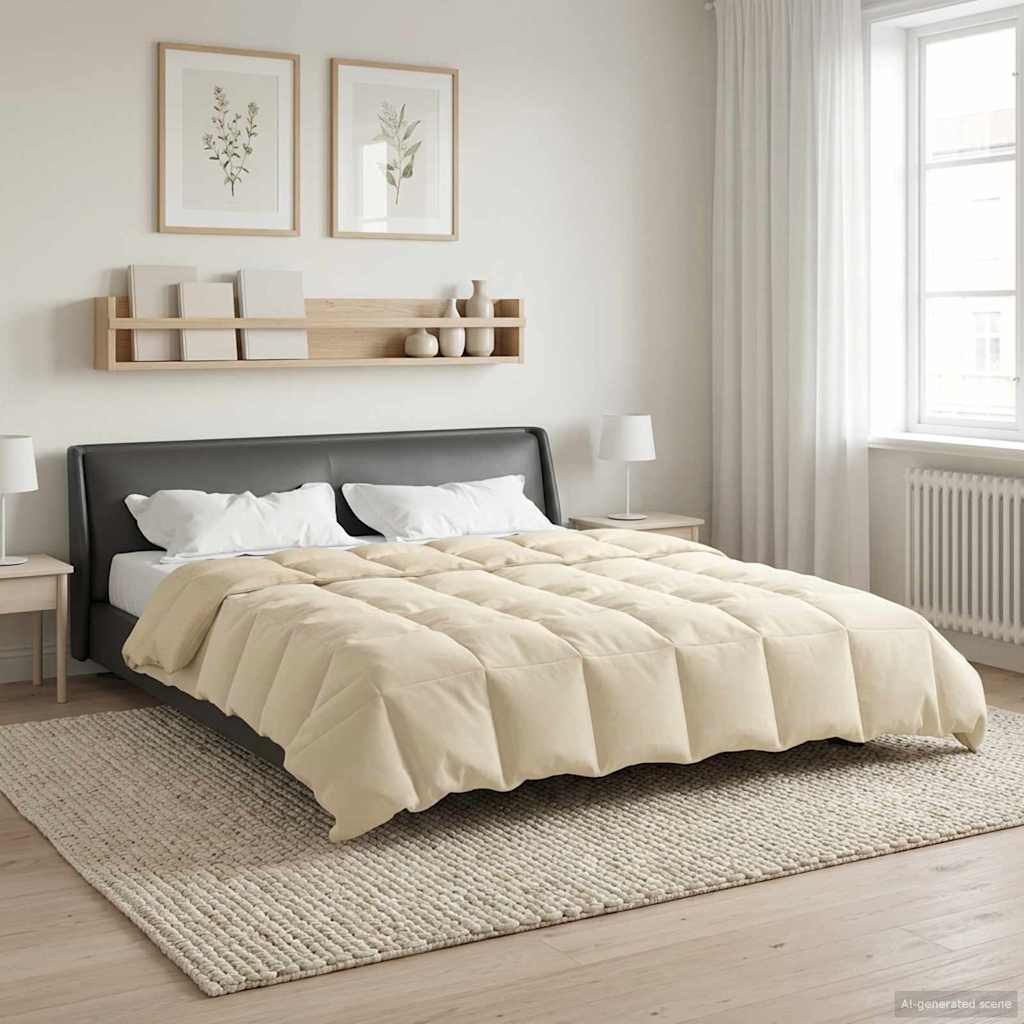 Creme Sommerdecke 220x240 cm Mikrofaser