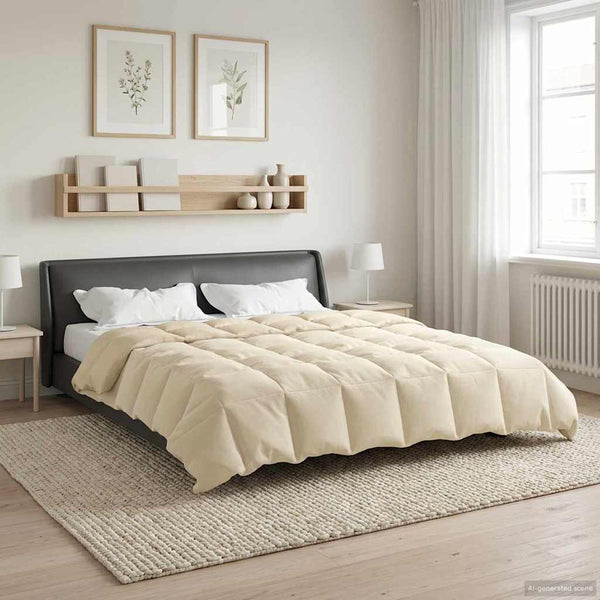 Creme Sommerdecke 220x240 cm Mikrofaser
