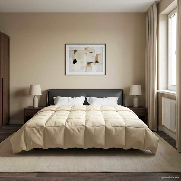 Creme Sommerdecke 220x240 cm Mikrofaser