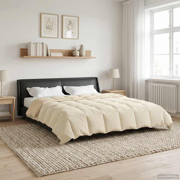 Creme Sommerdecke 240x260 cm Mikrofaser