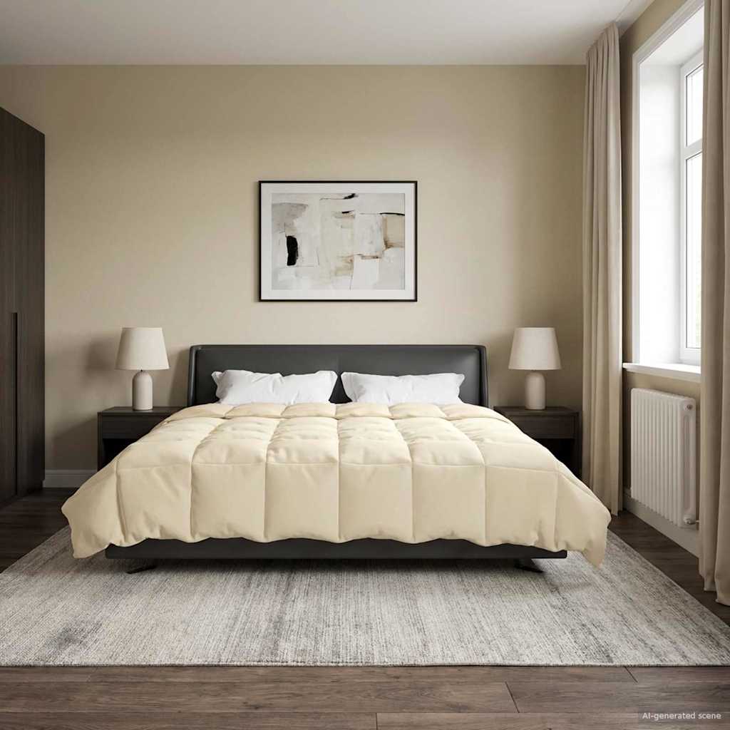 Creme Sommerdecke 240x260 cm Mikrofaser
