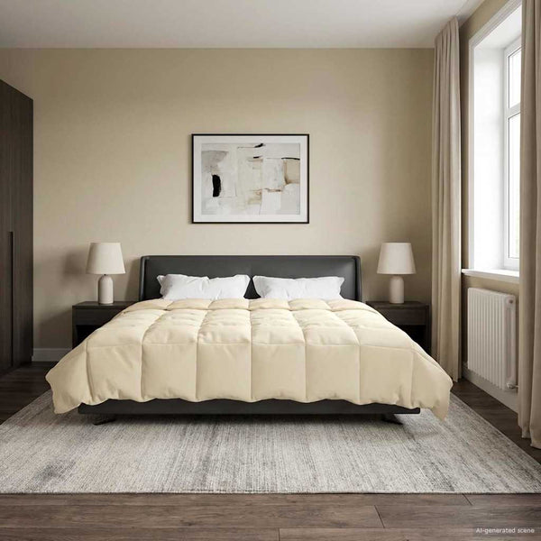 Creme Sommerdecke 240x260 cm Mikrofaser