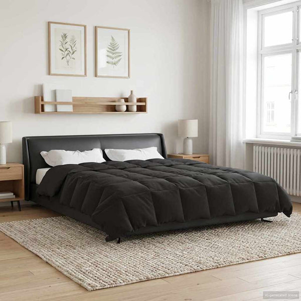 Anthrazit Ganzjahresbettdecke 200x200 cm