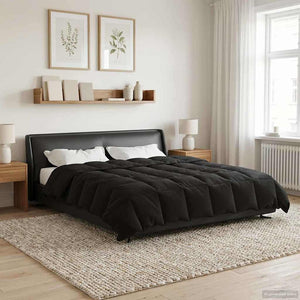 Ganzjahresbettdecke Schwarz 220x240 cm