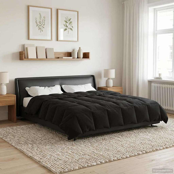 Ganzjahresbettdecke Schwarz 220x240 cm