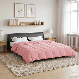 Couette toutes saisons vidaXL rembourrée Rose 200 x 240 cm Microfibre