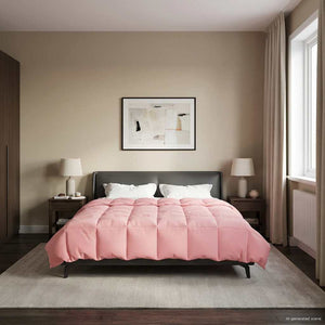 Couette toutes saisons vidaXL rembourrée Rose 200 x 240 cm Microfibre