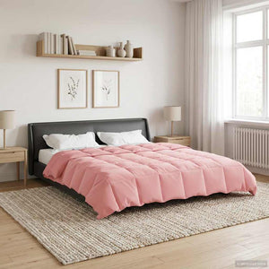 Gepolsterte Ganzjahresbettdecke Rosa 200x220cm