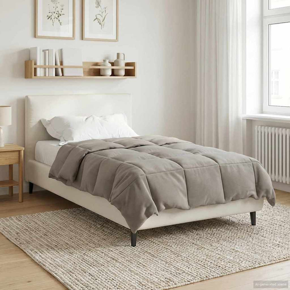 vidaXL All-Season Duvet Padded Green 135 x 200 cm Microfiber