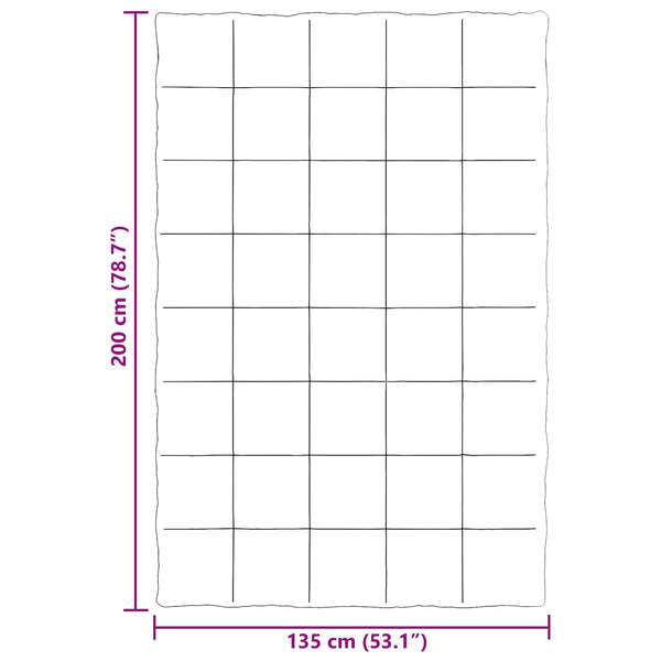Gepolsterte Ganzjahresbettdecke Grün 135x200 cm