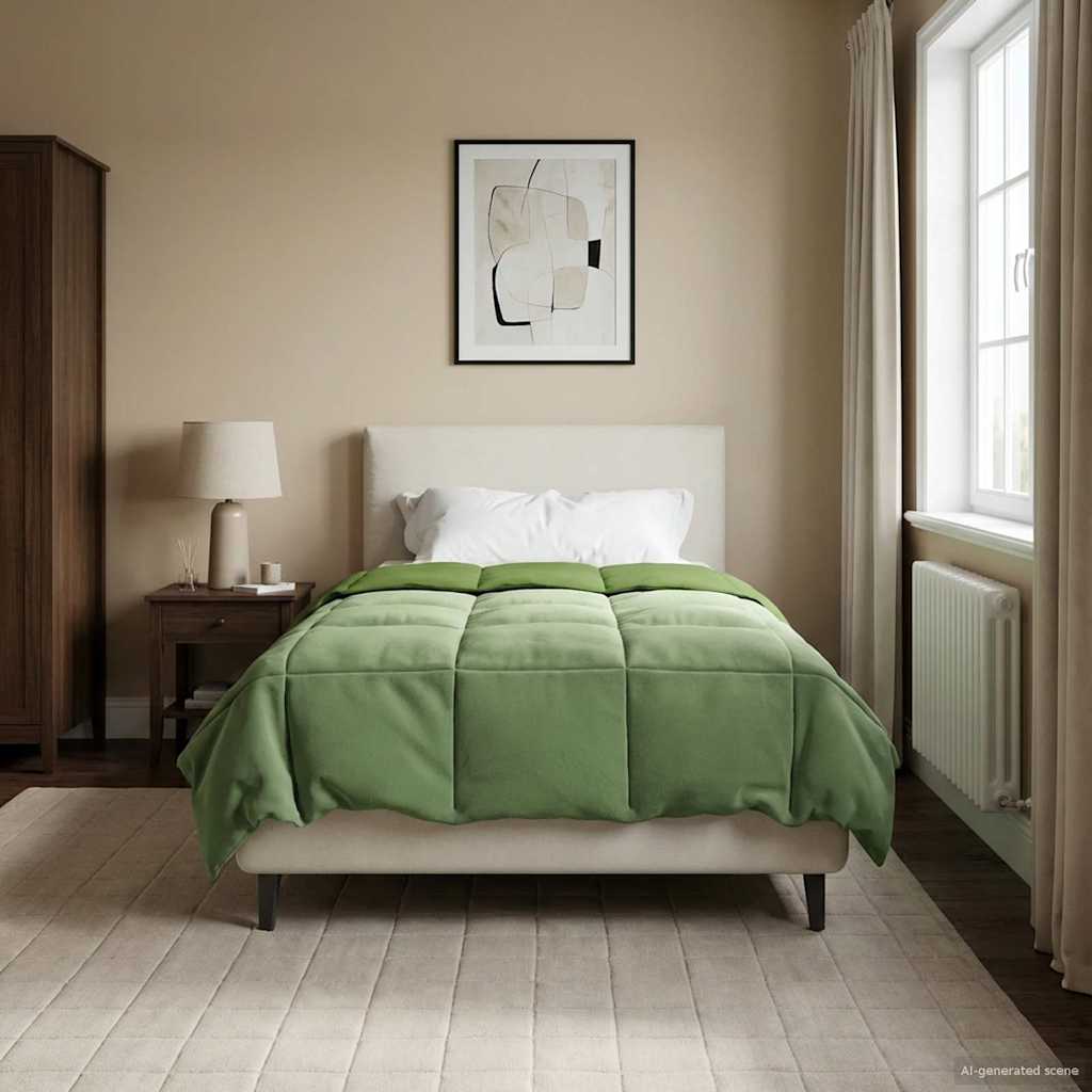 Grüne Ganzjahresbettdecke 140x200 cm