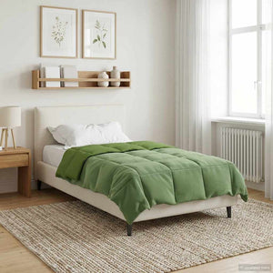 Gepolsterte Ganzjahresbettdecke Grün 135x220cm