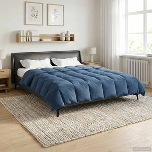 Dunkelblaue Ganzjahresbettdecke 200x220 cm