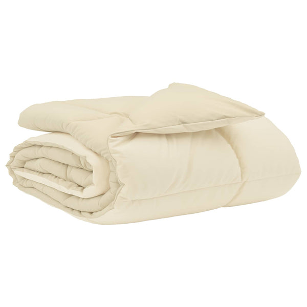 Gepolsterte Ganzjahresbettdecke Creme 135x220cm