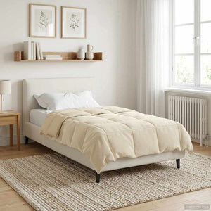 Gepolsterte Ganzjahresbettdecke Creme 140x220 cm