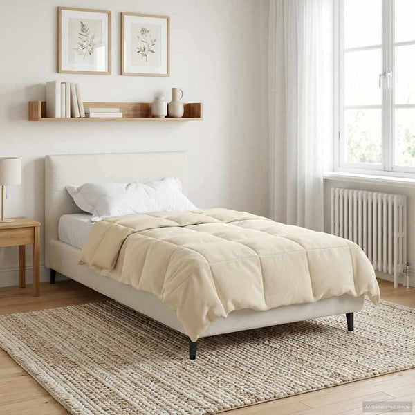 Gepolsterte Ganzjahresbettdecke Creme 140x220 cm