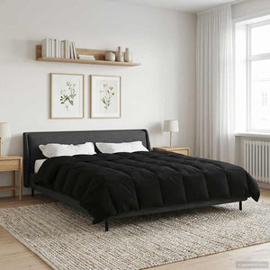 Winterbettdecke Schwarz 200x240 cm Mikrofaser