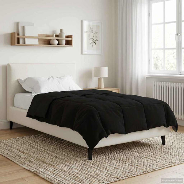 Winterbettdecke Schwarz 140x220 cm