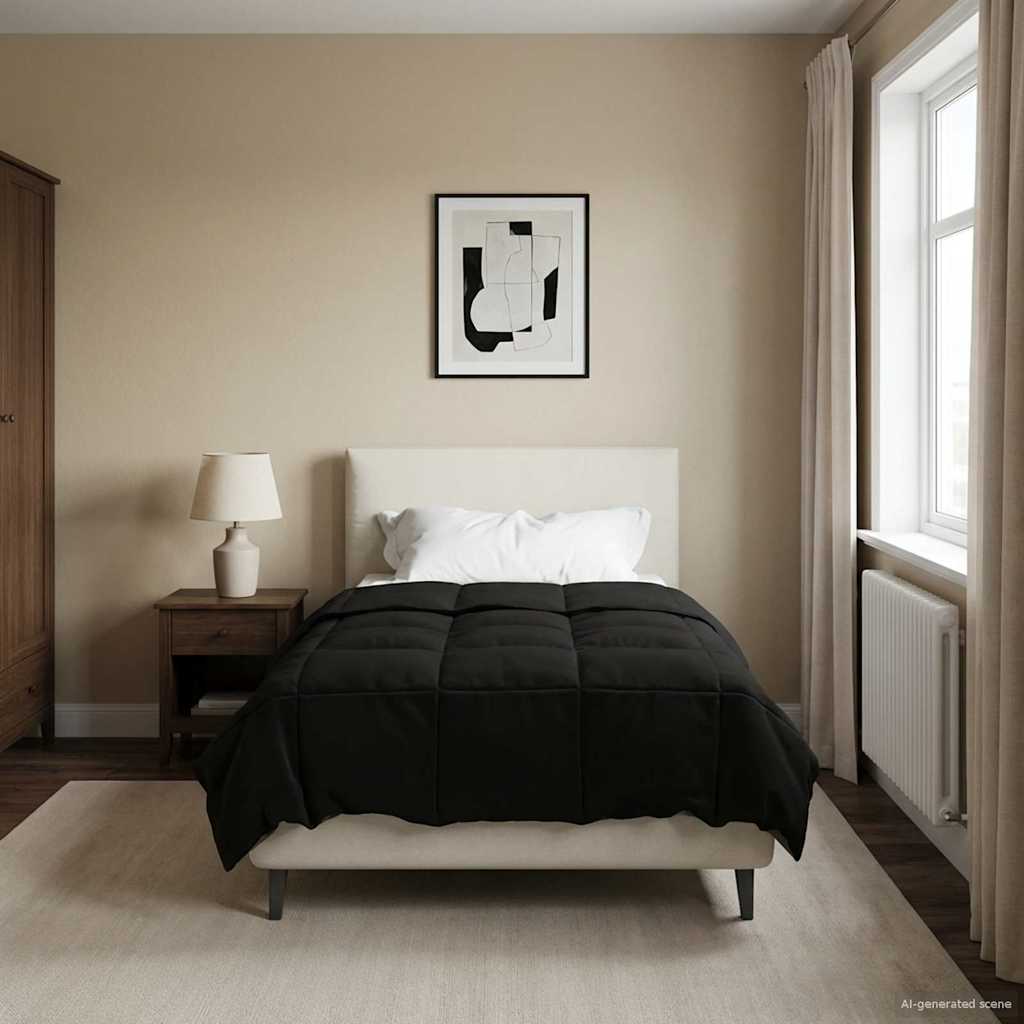 Winterbettdecke Schwarz 140x220 cm
