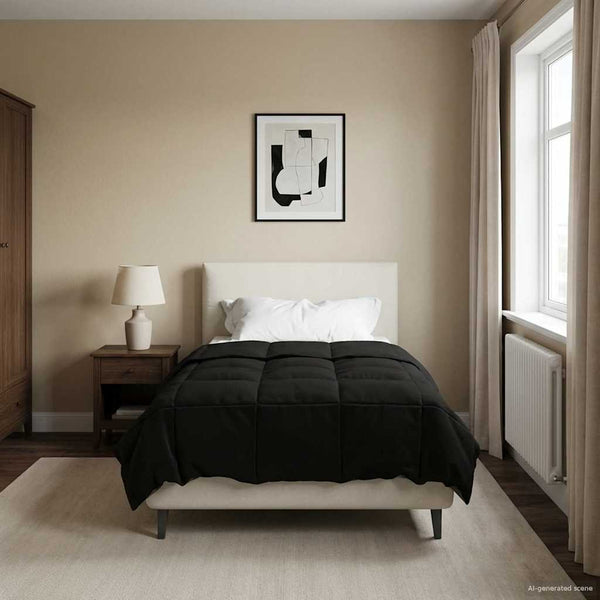 Winterbettdecke Schwarz 140x220 cm
