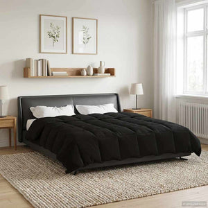 Schwarze Winterbettdecke 220x240 cm