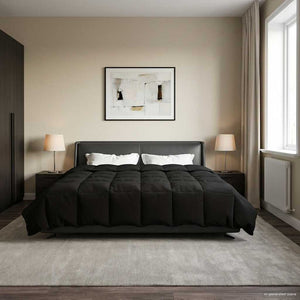 Schwarze Winterbettdecke 220x240 cm