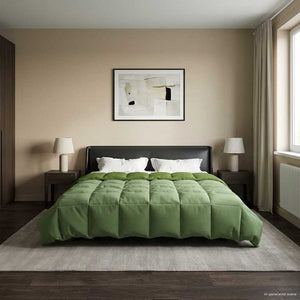 Grüne Winterbettdecke 200x200 cm