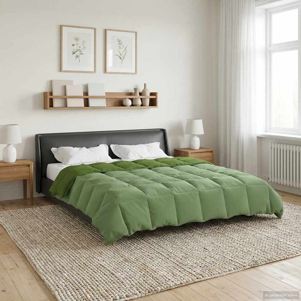 Gepolsterte Winterbettdecke Grün 220x240 cm