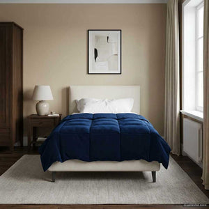 Winterbettdecke Dunkelblau 155x200 cm
