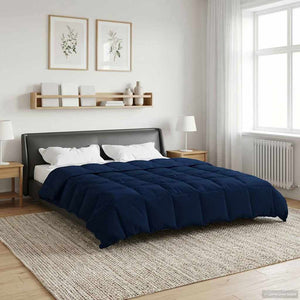 Gepolsterte Winterbettdecke Dunkelblau 200x240 cm