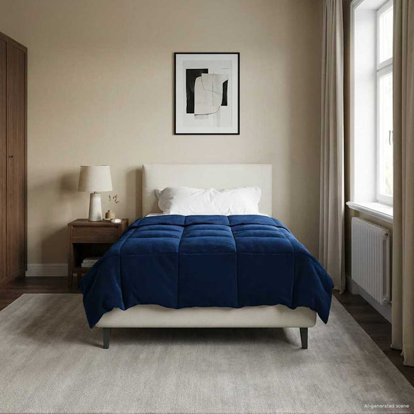 Winterbettdecke Dunkelblau 155x220 cm