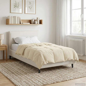 Winterbettdecke Creme 135x200 cm Mikrofaser
