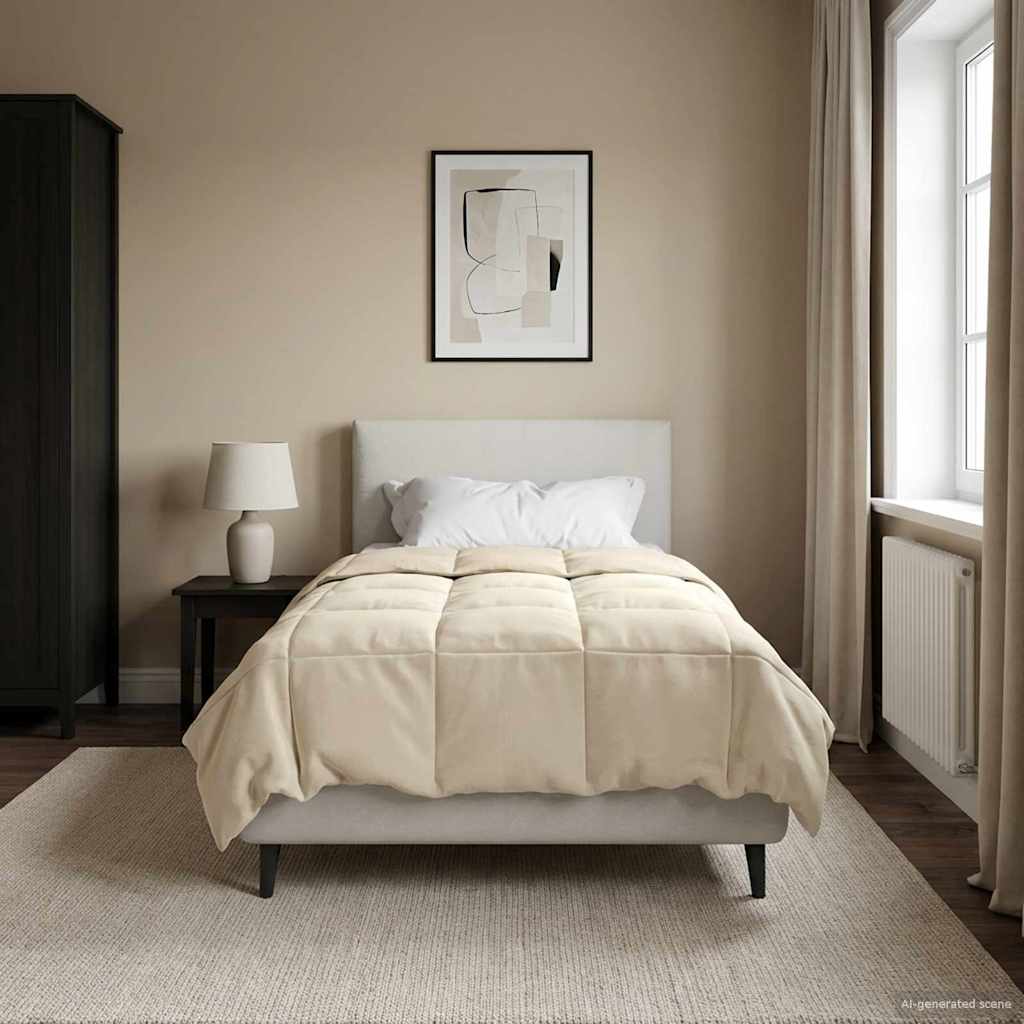 Winterbettdecke Creme 135x200 cm Mikrofaser