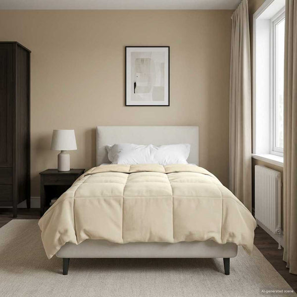 Winterbettdecke Creme 140x200 cm Mikrofaser