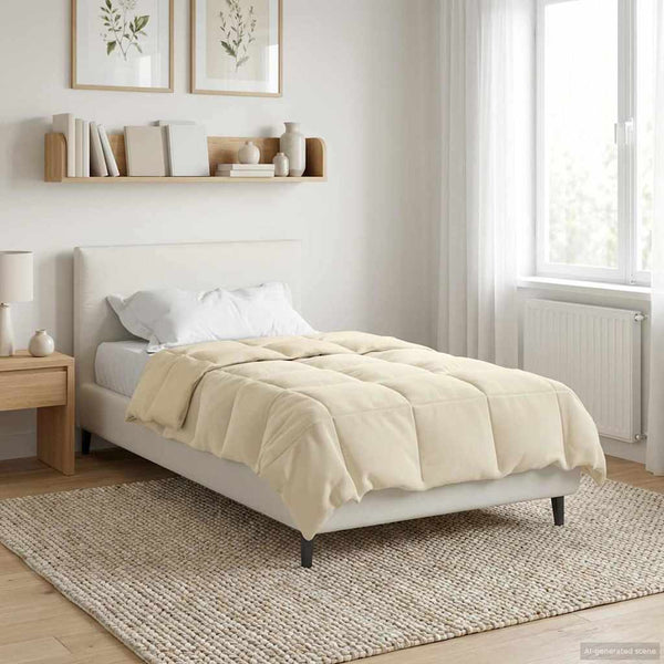 Winterbettdecke Creme 135x220 cm Mikrofaser
