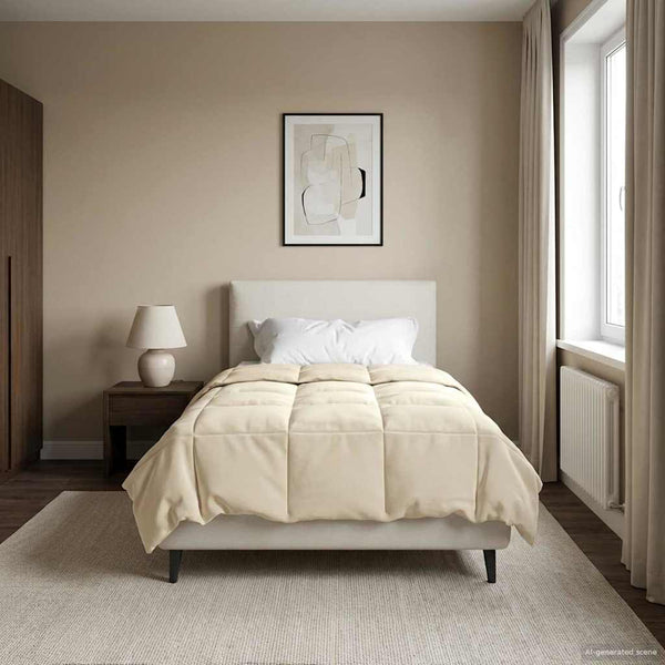 Winterbettdecke Creme 135x220 cm Mikrofaser