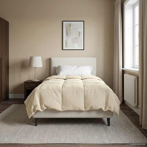 Winterbettdecke Creme 155x220 cm Mikrofaser