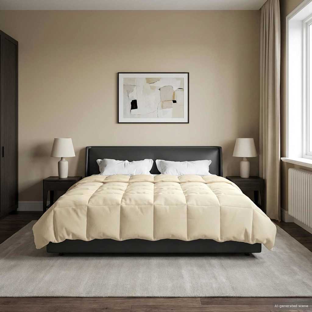 Winterbettdecke Creme 220x260 cm Mikrofaser