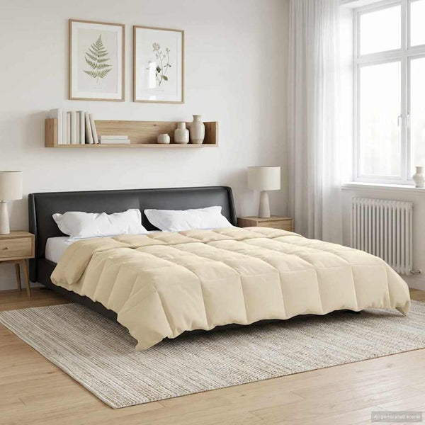 Winterbettdecke Creme 240x260 cm Mikrofaser