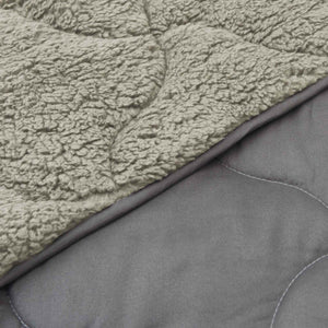 Sommerdecke Hellgrau 140x220cm Mikrofaser & Teddy-Fleece