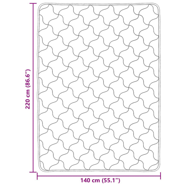 Sommerdecke Hellgrau 140x220cm Mikrofaser & Teddy-Fleece