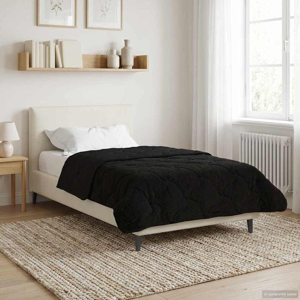 Schwarze Sommerdecke 140x200 cm