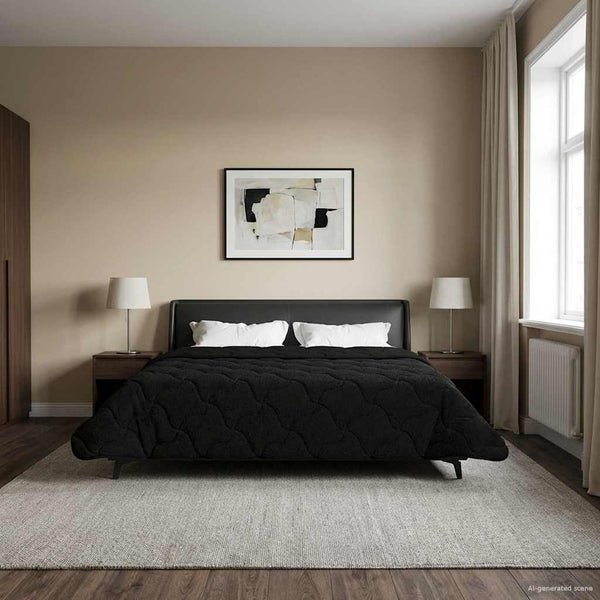 Schwarze Sommerdecke 240x260 cm