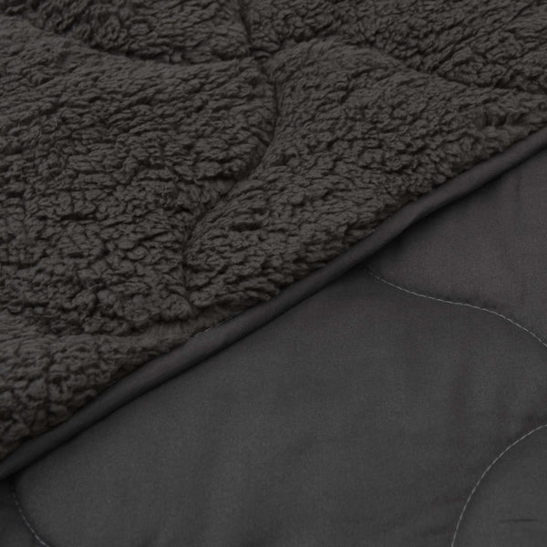 vidaXL Padded Winter Duvet Anthracite 135 x 200 cm