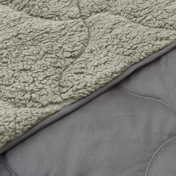 vidaXL Winter Quilted Duvet Light Grey 140 x 220 cm