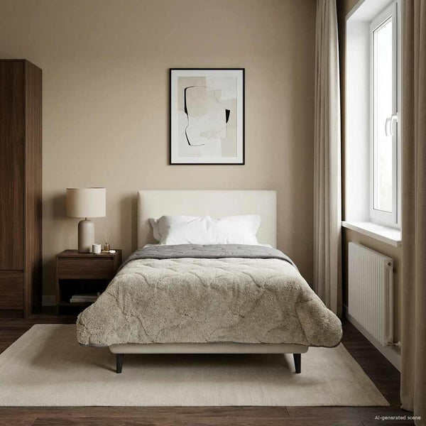 vidaXL Winter Quilted Duvet Light Grey 140 x 220 cm