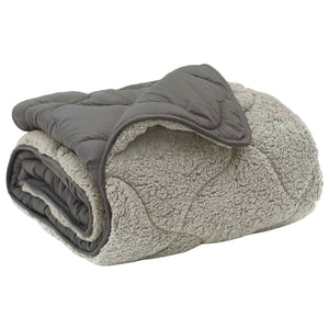 vidaXL Winter Quilted Duvet Light Grey 140 x 220 cm