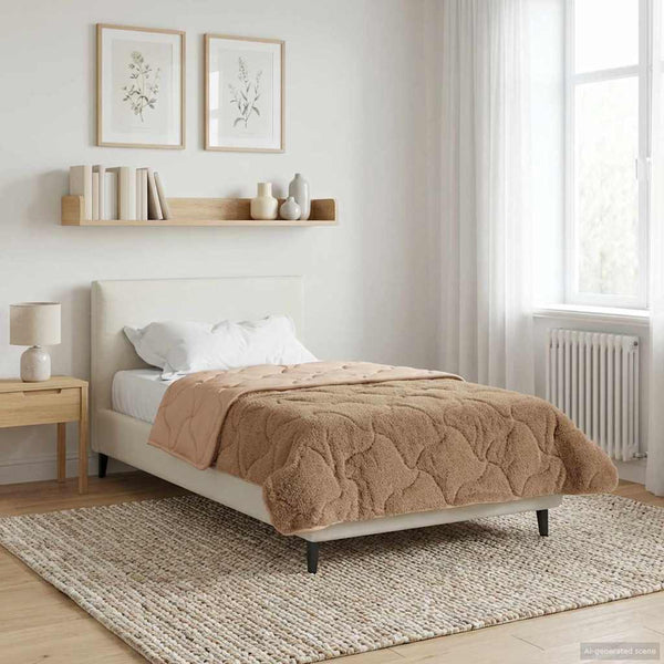 Winterbettdecke Taupe 135x200 cm